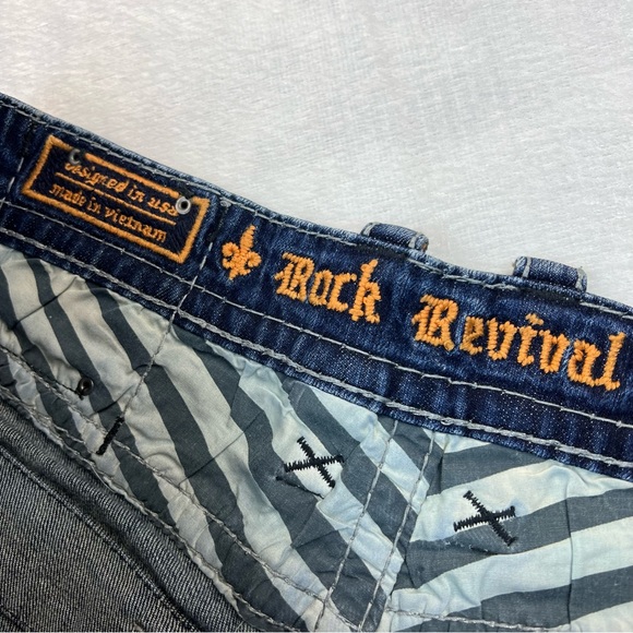 RARE Rock Revival Laster Boot Jeans Size 36 - Picture 5 of 7